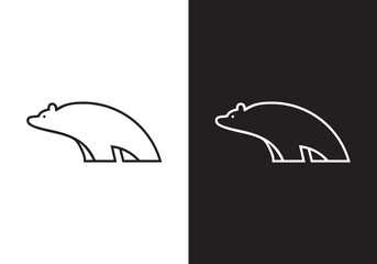 polar bear silhouette