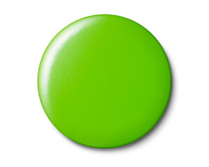 緑色の缶バッジ。もしくはマグネット