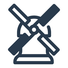 Traditional Windmill with Four Blades