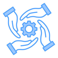 Collaboration Blue Icon