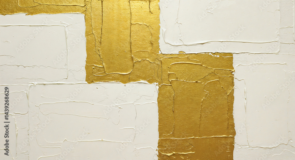 Aufkleber abstract background with golden strokes on white background . generative ai