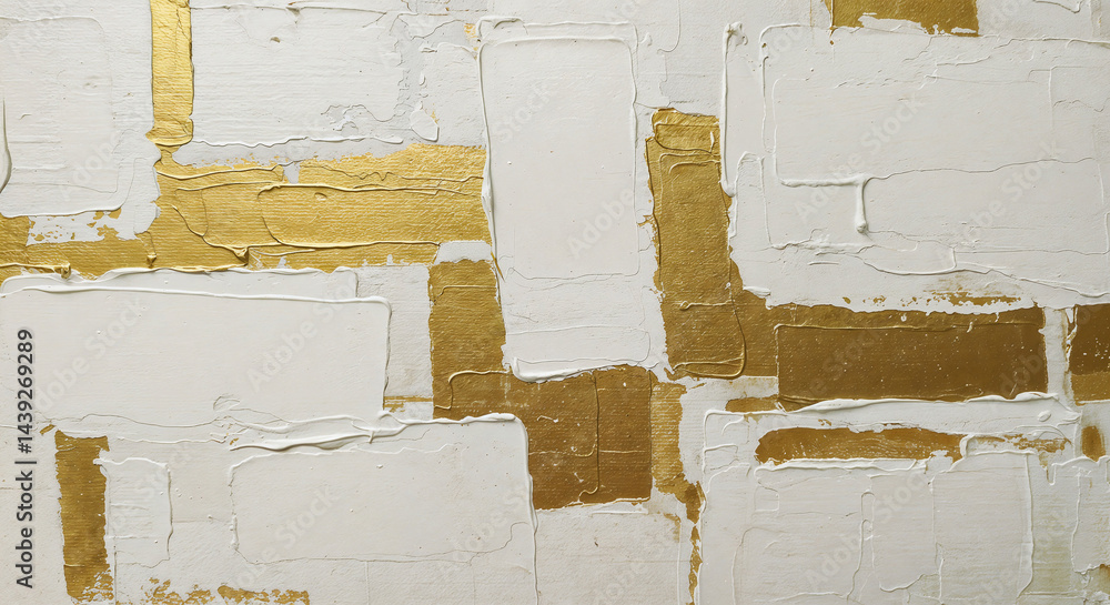 Aufkleber abstract background with golden strokes on white background . generative ai