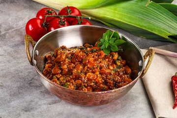 Chili con carne with beef and beans