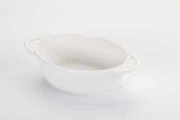 White ceramic empty bowl dishware
