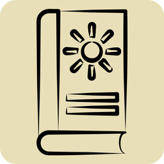 Icon Astrology Book. related to Astrology symbol. hand drawn style. design editable