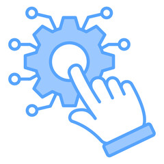 Fototapeta premium Digitalization Blue Icon