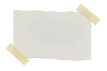 White Checkered Notepad Sheet