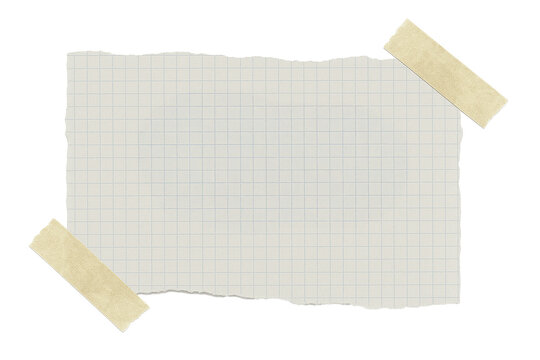 White Checkered Notepad Sheet