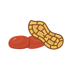 peanut cartoon vector element design template