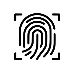 Fingerprint icon for security and identification purposes  