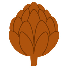 vector illustration of a pine cone