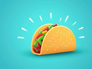 A delicious and vibrant taco, a classic treat that's both flavorful and visually appealing, capturing the essence of Mexican cuisine