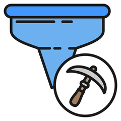Mining Funnel Icon For Design Elements