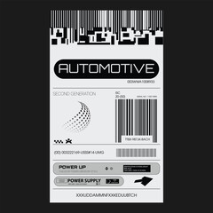 Label pack design. Vector graphic asset for streetwear design. Retro futuristic element in Y2K for apparel, clothing and poster design