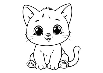 kitty coloring page | printable kitten coloring pages | cute cat coloring pages simple and easy coloring page for kids