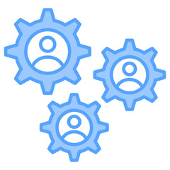 Organizational Development Blue Icon