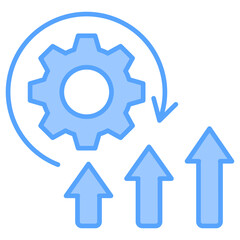 Continuous Improvement Blue Icon