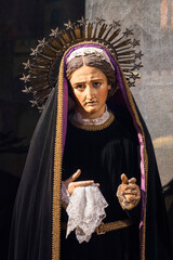 Statue (19th century) of Our Lady of Sorrows.