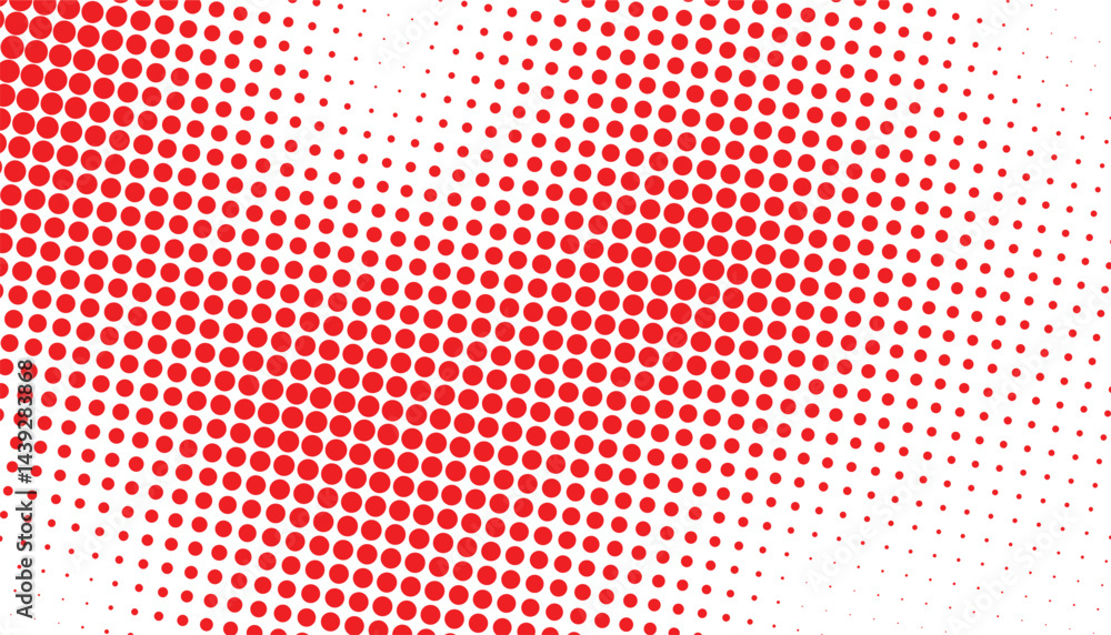 Aufkleber Digital red dotted mesh with gradient effect. dotted background. monochrome halftone pattern. grunge background with circles, dots, point