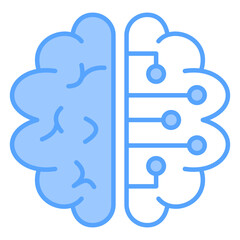 Brain Blue Icon