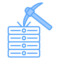 Data Mining Blue Icon