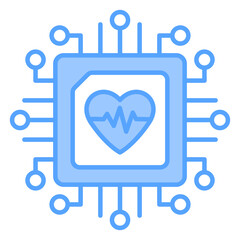 Ai Healthcare Blue Icon