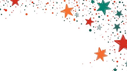 Festive star confetti background