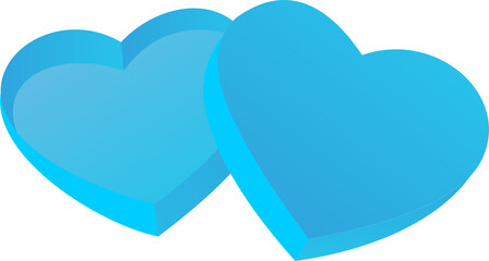 Blue heart gift box