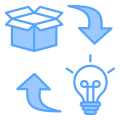 Product Innovation Blue Icon