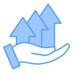 Growth Blue Icon