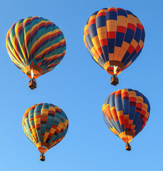 Obraz premium hot air balloons floating in the blue sky,