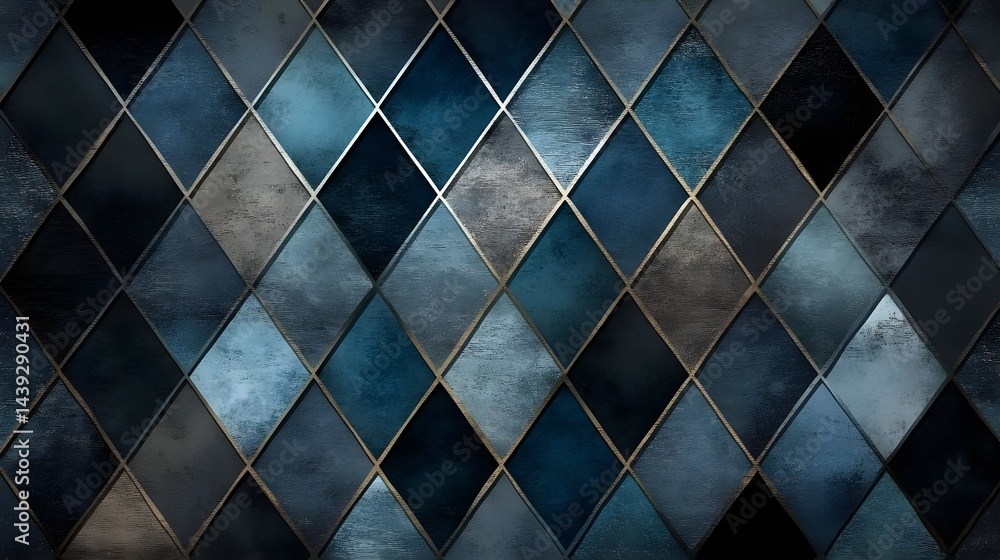 Poster dynamic tessellations of interlocking shapes abstract design digital art modern environment close-up