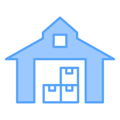 Warehouse Blue Icon