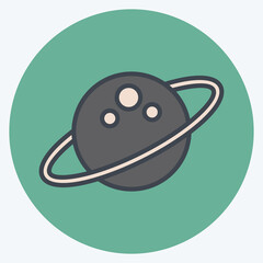 Icon Space. related to Astrology symbol. color mate style. design editable