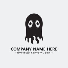 Ghost face icon illustration black and white vector image