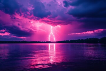 Scene focus: lightning storm illustration.