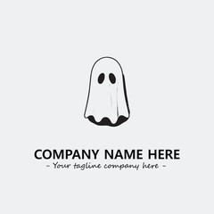 Ghost face icon illustration black and white vector image