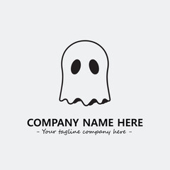 Ghost face icon illustration black and white vector image