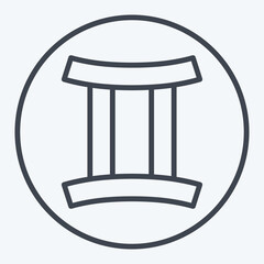 Icon Astrology Gemini. related to Astrology symbol. line style. design editable