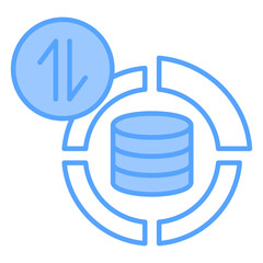 Data Usage Blue Icon