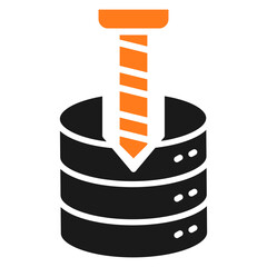 Data Drill Icon For Design Elements