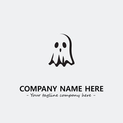 Ghost face icon illustration black and white vector image