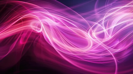 Fototapeta premium Abstract picture pink color neon light with digital technology style design connecting become dynamic of electric wave movement represent about flowing of data or structure of network system. AIG51.