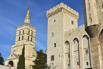 papal palace in town Avignon in France