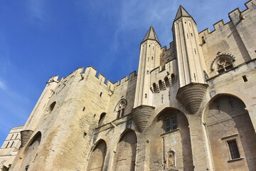 papal palace in town Avignon in France