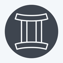 Icon Astrology Gemini. related to Astrology symbol. glyph style. design editable