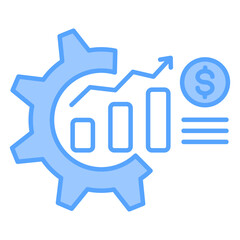 Business Intelligence Blue Icon