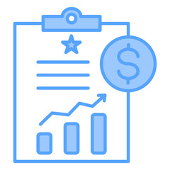 Business Report Blue Icon