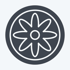 Icon Bohemian. related to Astrology symbol. glyph style. design editable