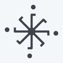 Icon Symbol Astrology. related to Astrology symbol. glyph style. design editable